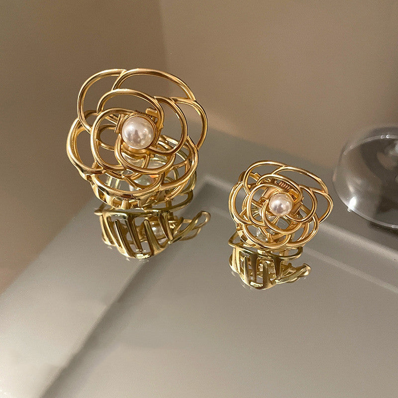 Stylish Hair Accessories | Unique Cutout Camellia Clips