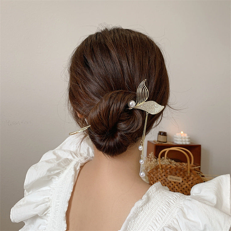 Mermaid Tail Tassel Hairpin