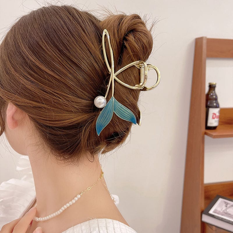 Lars Haircare Claw Clip Blue Blue Pearl Fishtail Claw Clip CJJT154757401AZ
