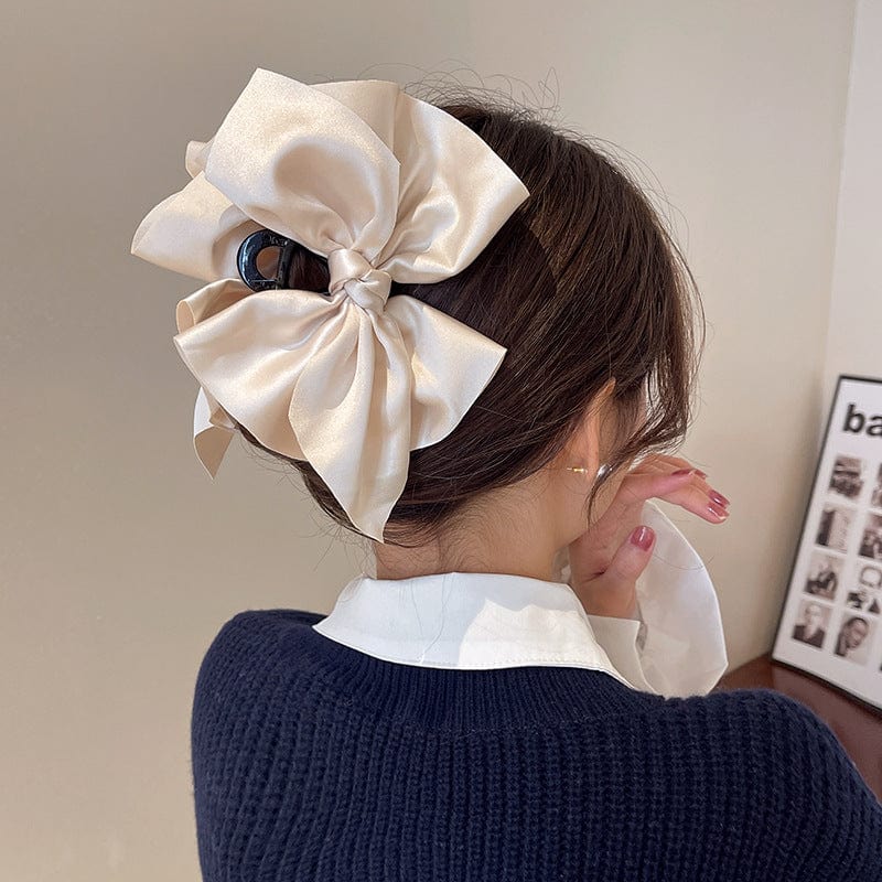 Lars Haircare Claw Clip Champagne Large Double Bow Claw Clip CJST159958202BY