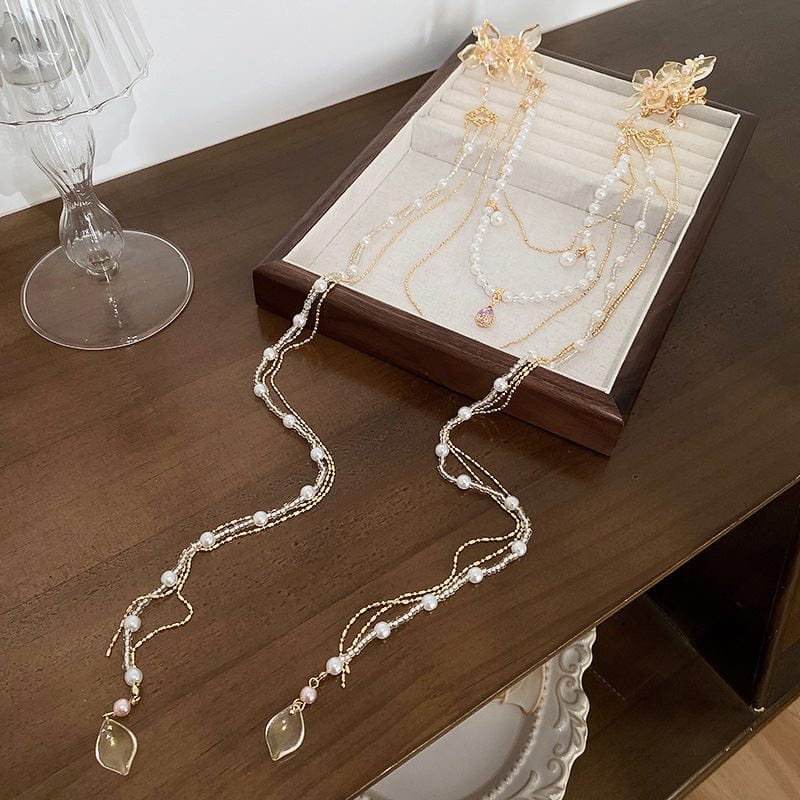 Lars Haircare Hair Clip Picture Color Long Tassel Pearl Hair Clip CJST175513501AZ