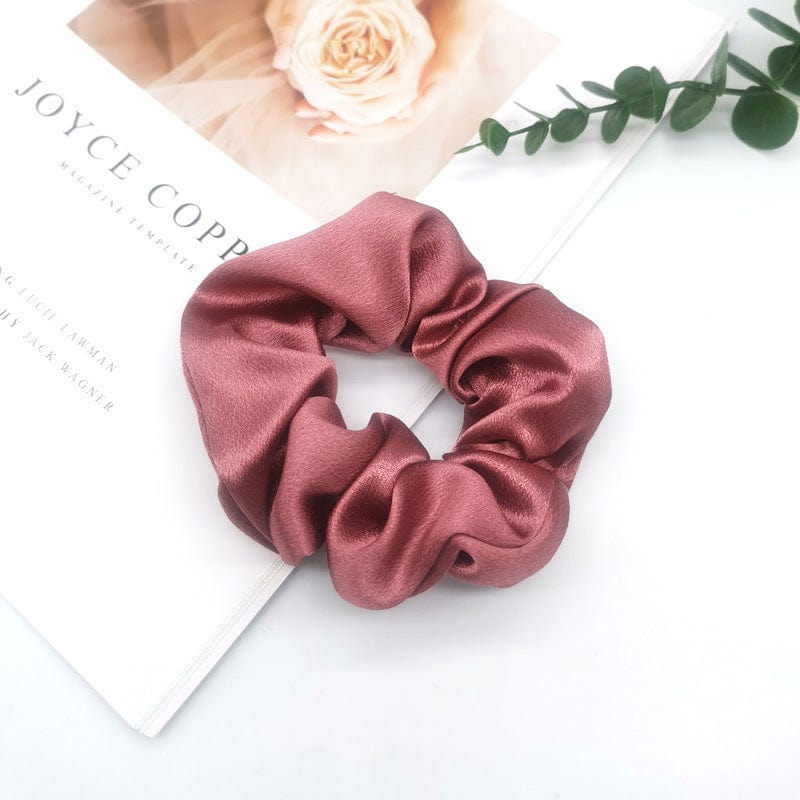 Lars Haircare Satin scrunchie Bean paste color Large Satin Scrunchies CJTF160574609IR