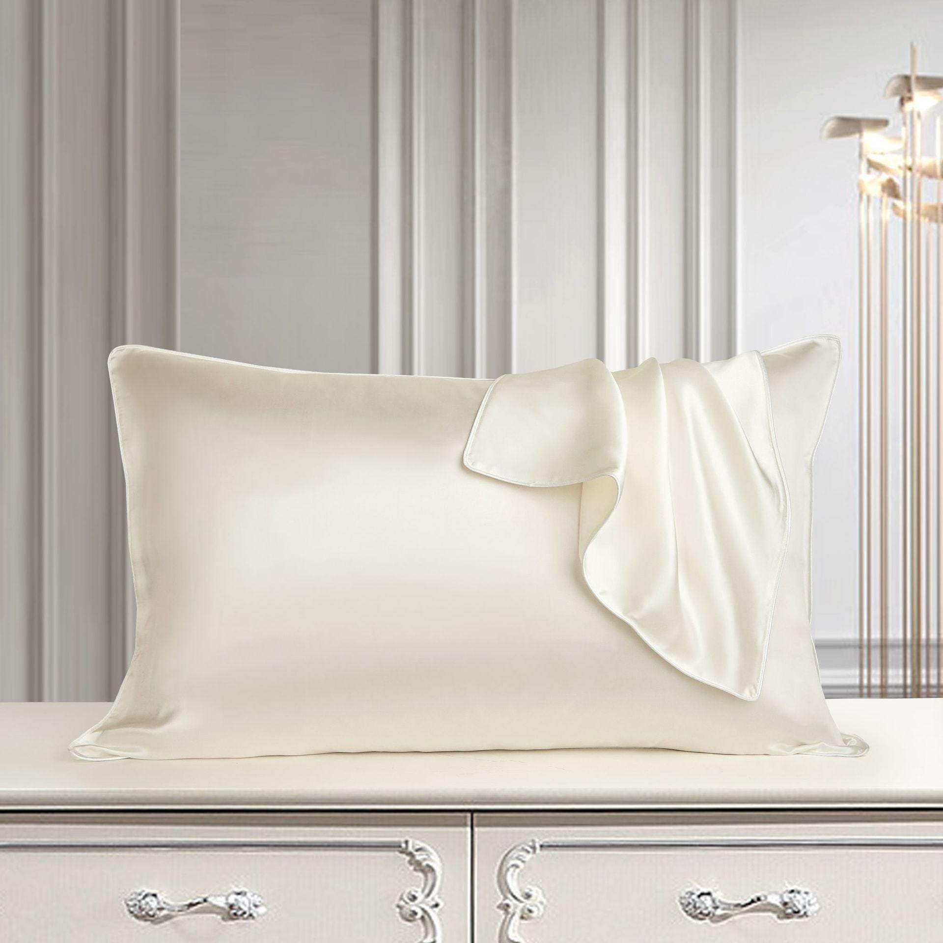 Larshaircare Silk pillowcase Noble White Single-Sided Silk Envelope Pillowcase CJJJJFZT00561-Noble White