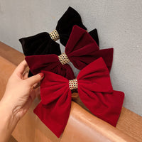 Velvet Chain Big Bow Hair Clip