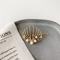 Seashell Pearl Hair Clip