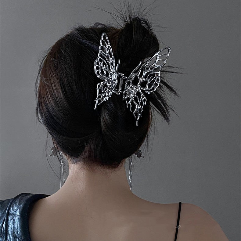 Liquid Metal Butterfly Claw Clip