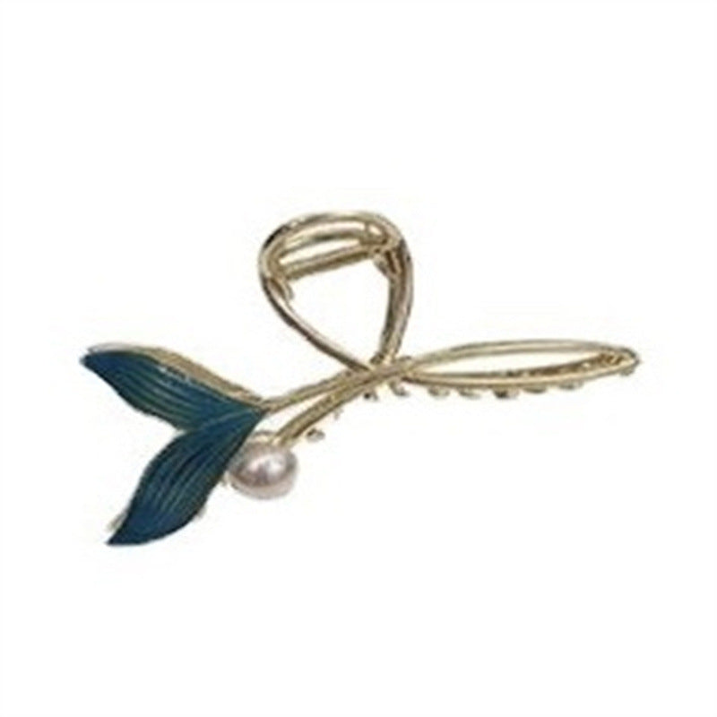 Blue Pearl Fishtail Claw Clip
