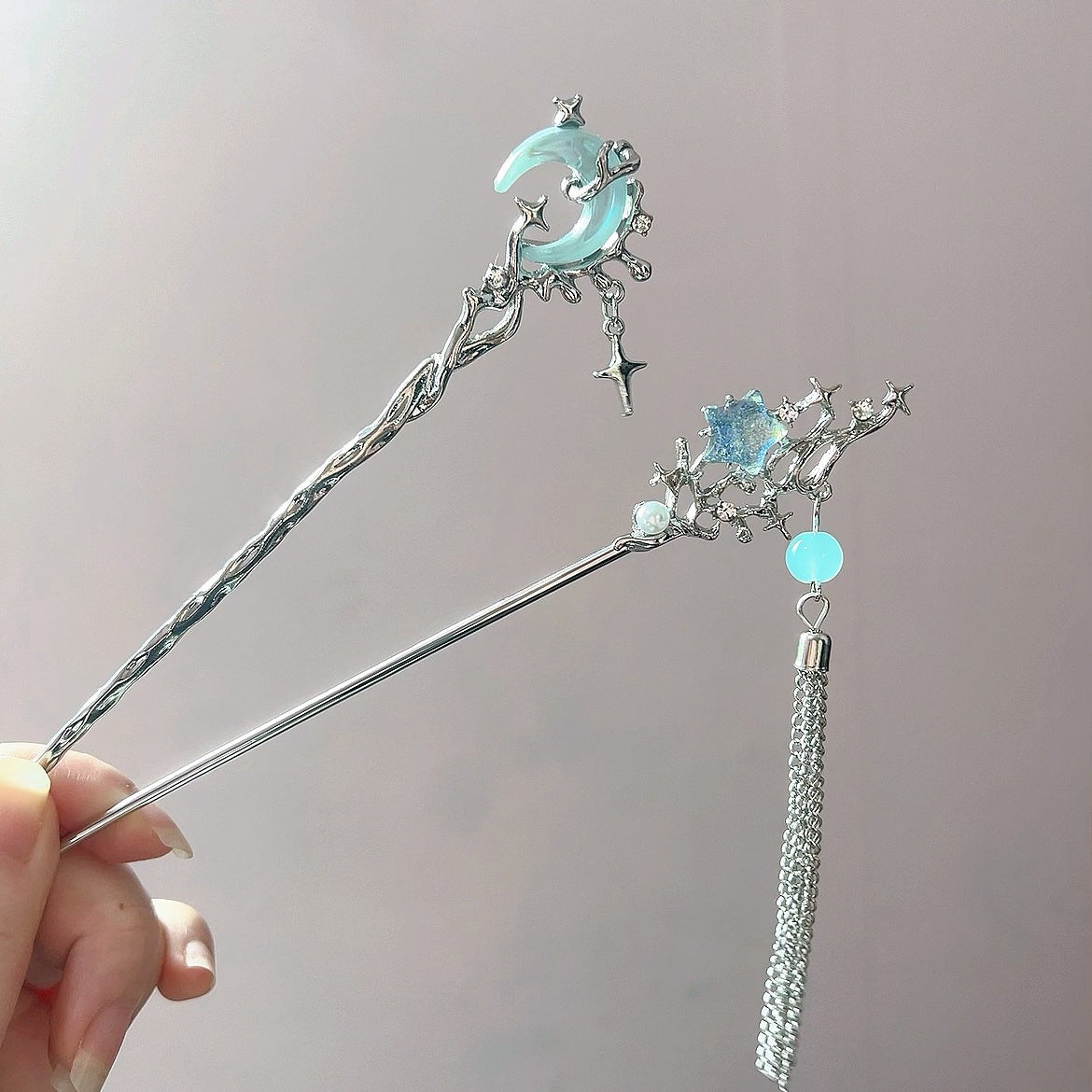 Moon and Star Hair Stick