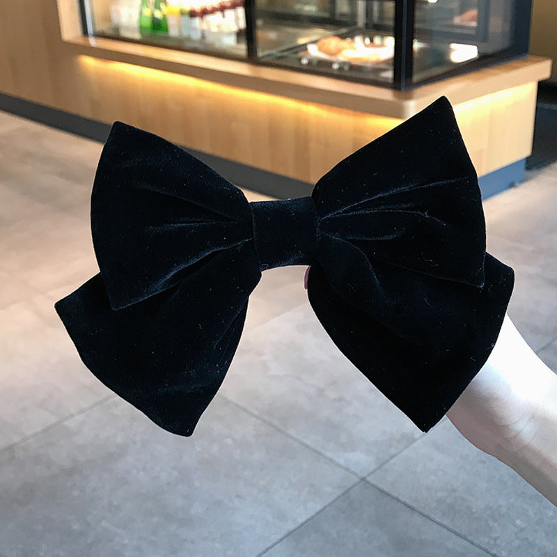 Velvet Chain Big Bow Hair Clip