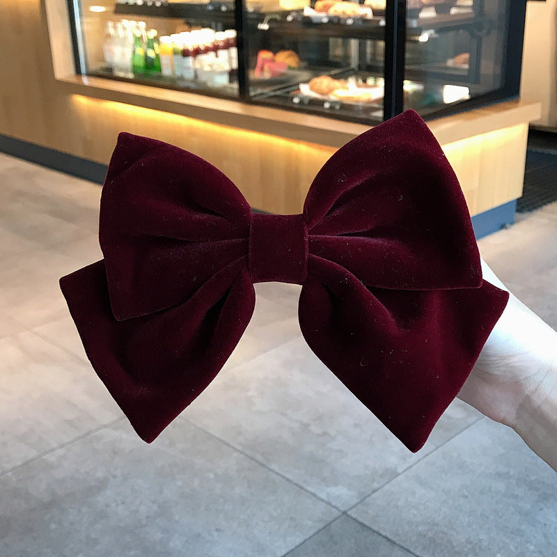 Velvet Chain Big Bow Hair Clip