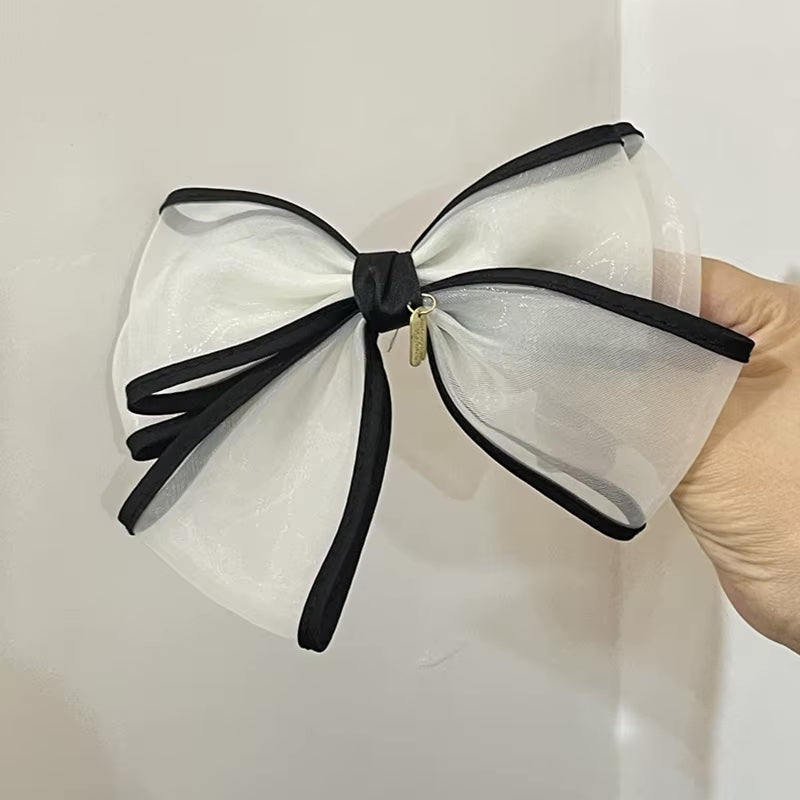 Handmade Mesh Bow Hair Clip