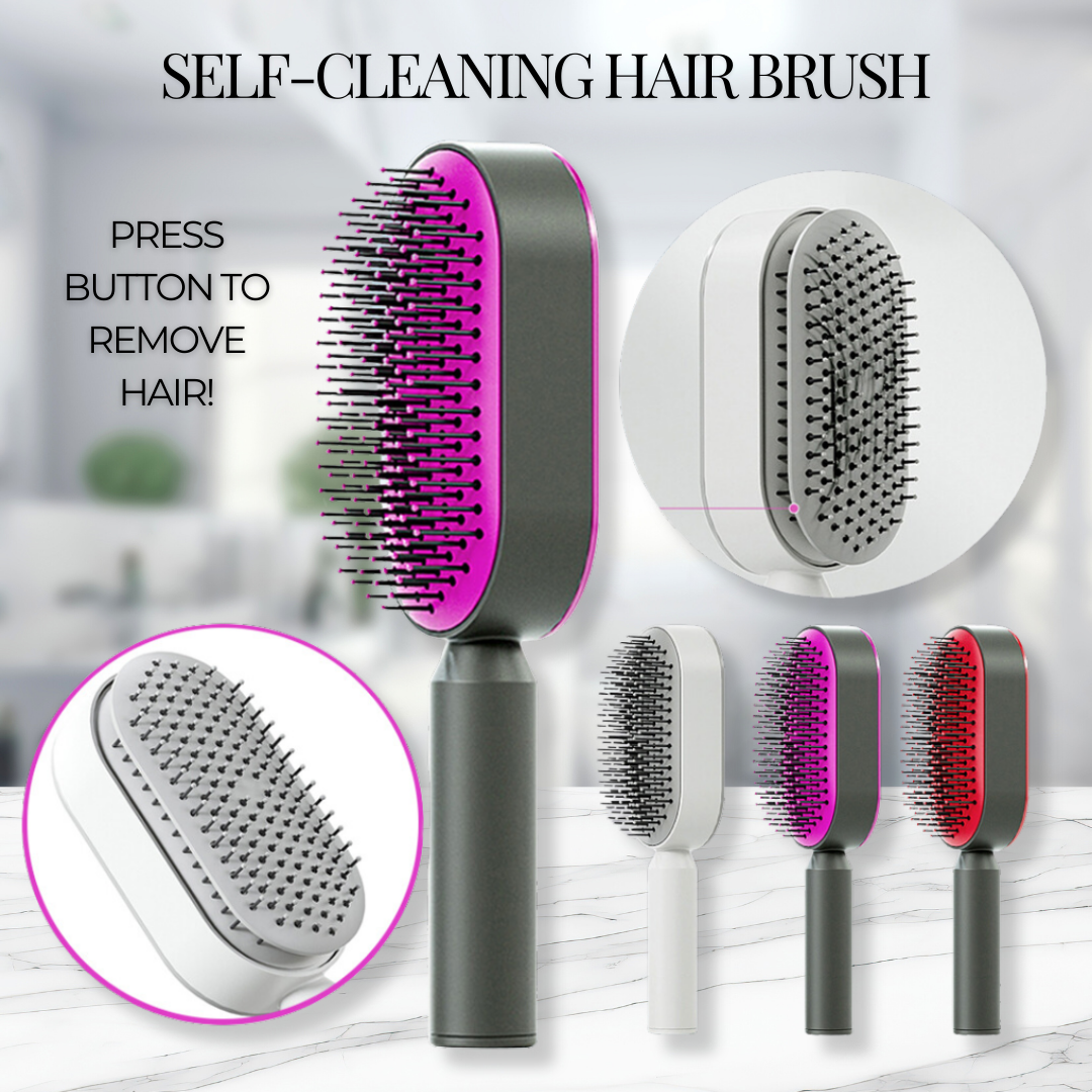 Brosse à cheveux autonettoyante