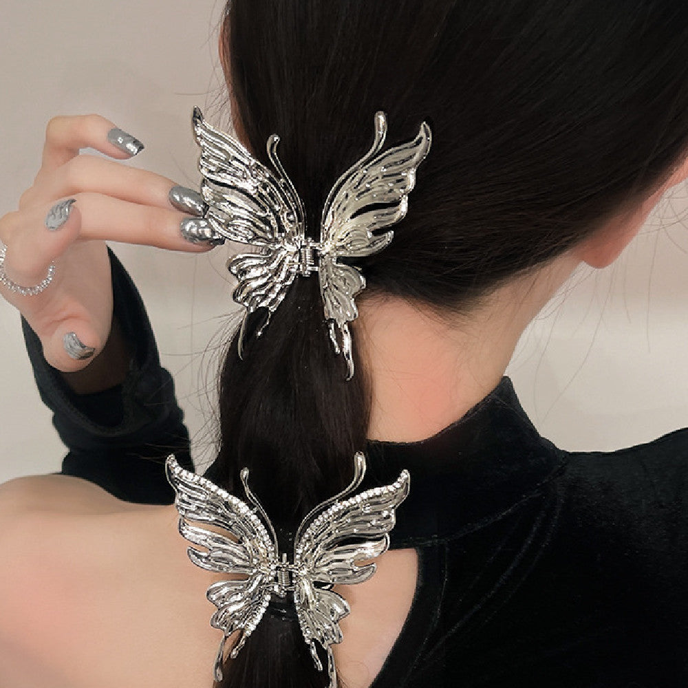 Große Schmetterlings-Haarspange aus Metall