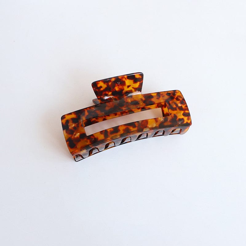 Lars Haircare Claw Clip Amber Leopard Luxe Rectangular Claw Clip CJST147991307GT