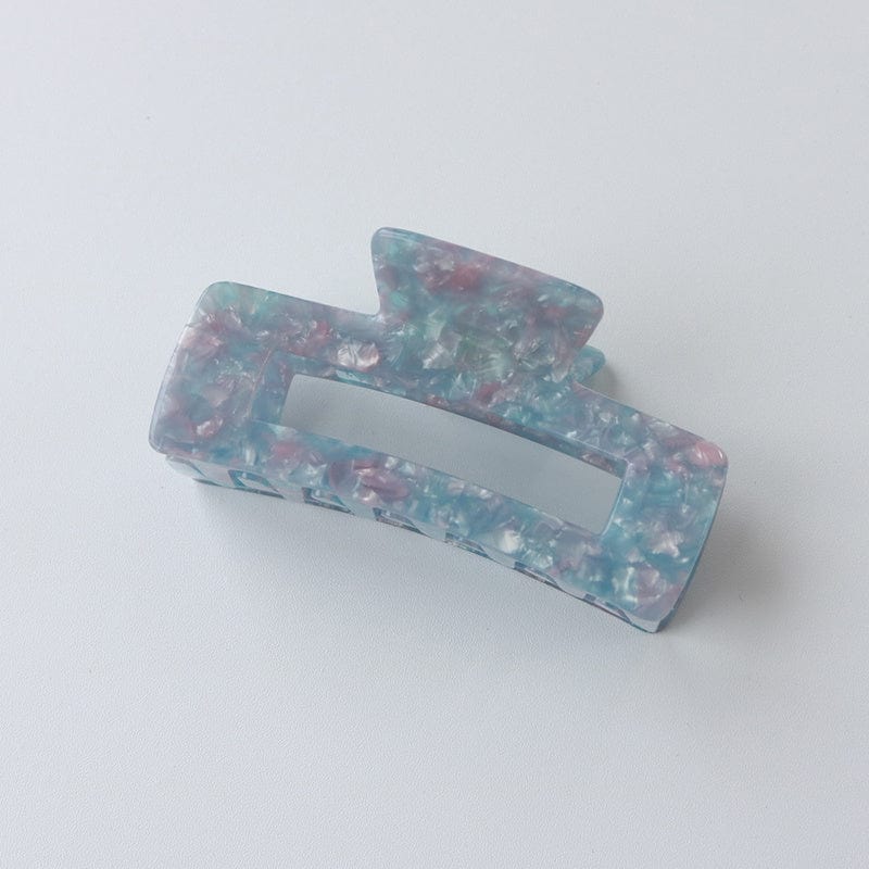 Lars Haircare Claw Clip Blue and pink watercolor Luxe Rectangular Claw Clip CJST147991318RI