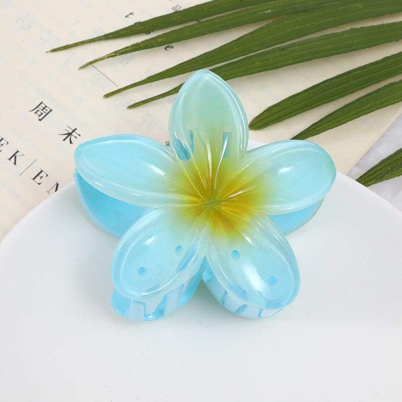 Lars Haircare Claw Clip Blue Plumeria Claw Clip CJJT172264806FU