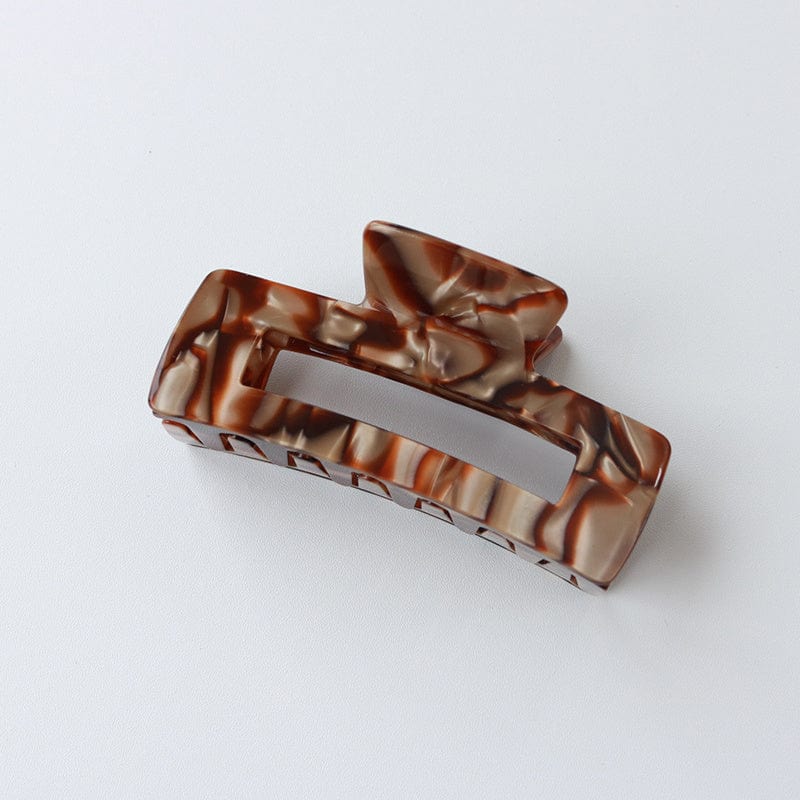 Lars Haircare Claw Clip Dark coffee pattern Luxe Rectangular Claw Clip CJST147991317QJ