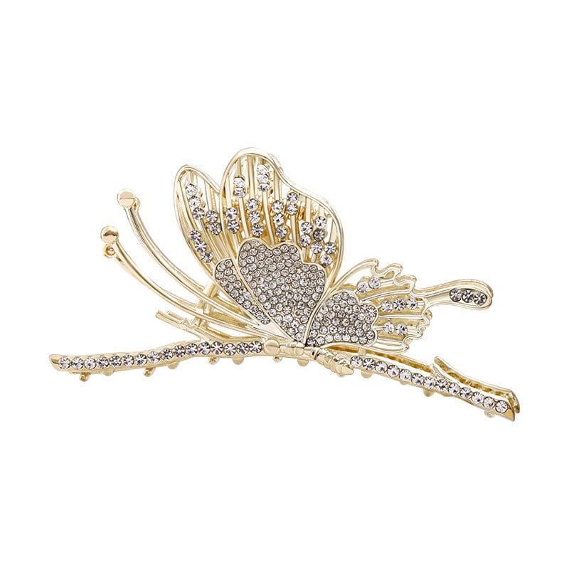 Lars Haircare Claw Clip Gold Rhinestone Butterfly Claw Clip CJST158741701AZ