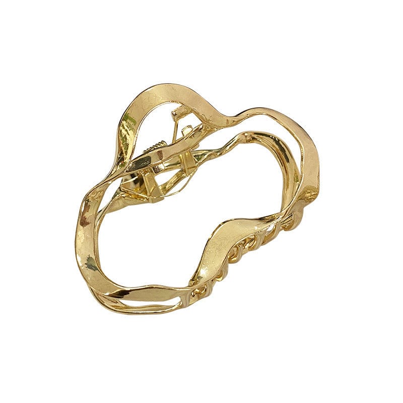 Lars Haircare Claw Clip Gold Wavy Hollow Metal Claw Clip CJST155809201AZ