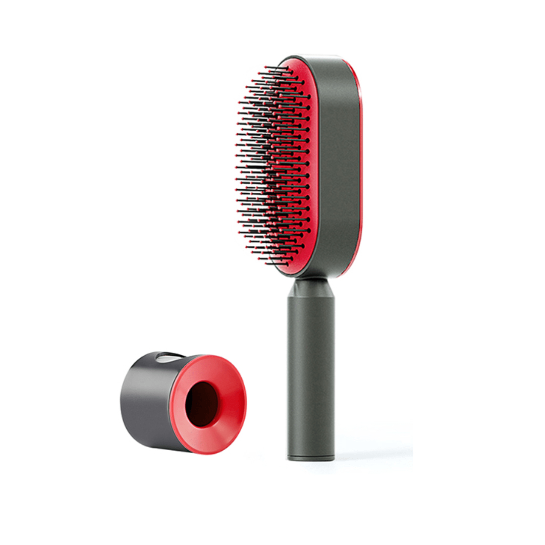 Lars Haircare Hair Brush Red Self-Cleaning Set Self-Cleaning Hair Brush CJJT153827215OL