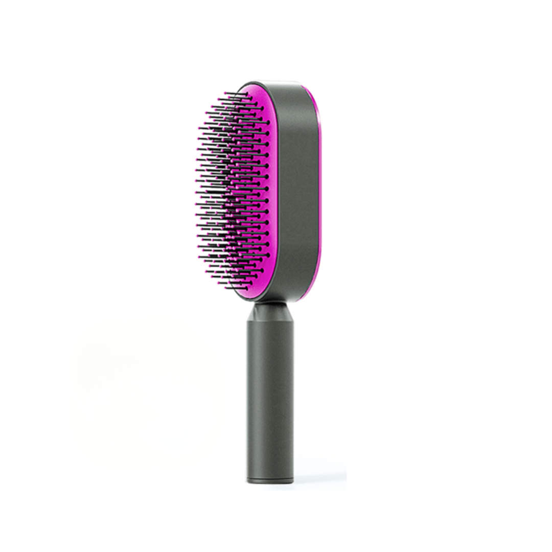 Lars Haircare Hair Brush Rose Red Self-Cleaning Hair Brush Self-Cleaning Hair Brush CJJT153827210JQ