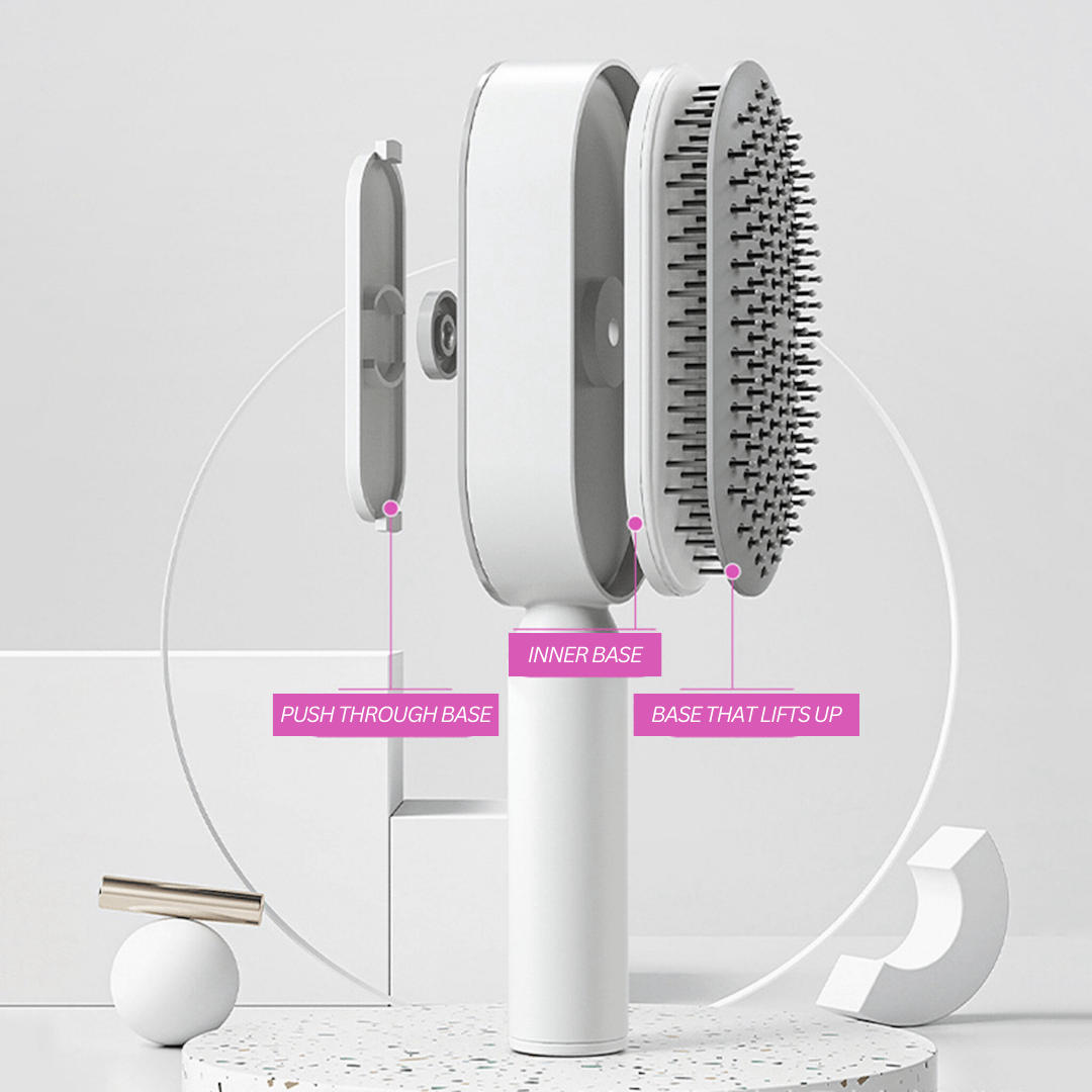 Lars Haircare Hair Brush Self-Cleaning Hair Brush