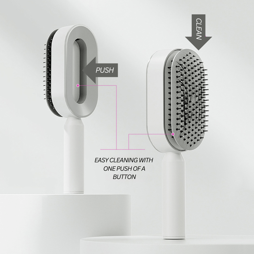 Lars Haircare Hair Brush Self-Cleaning Hair Brush