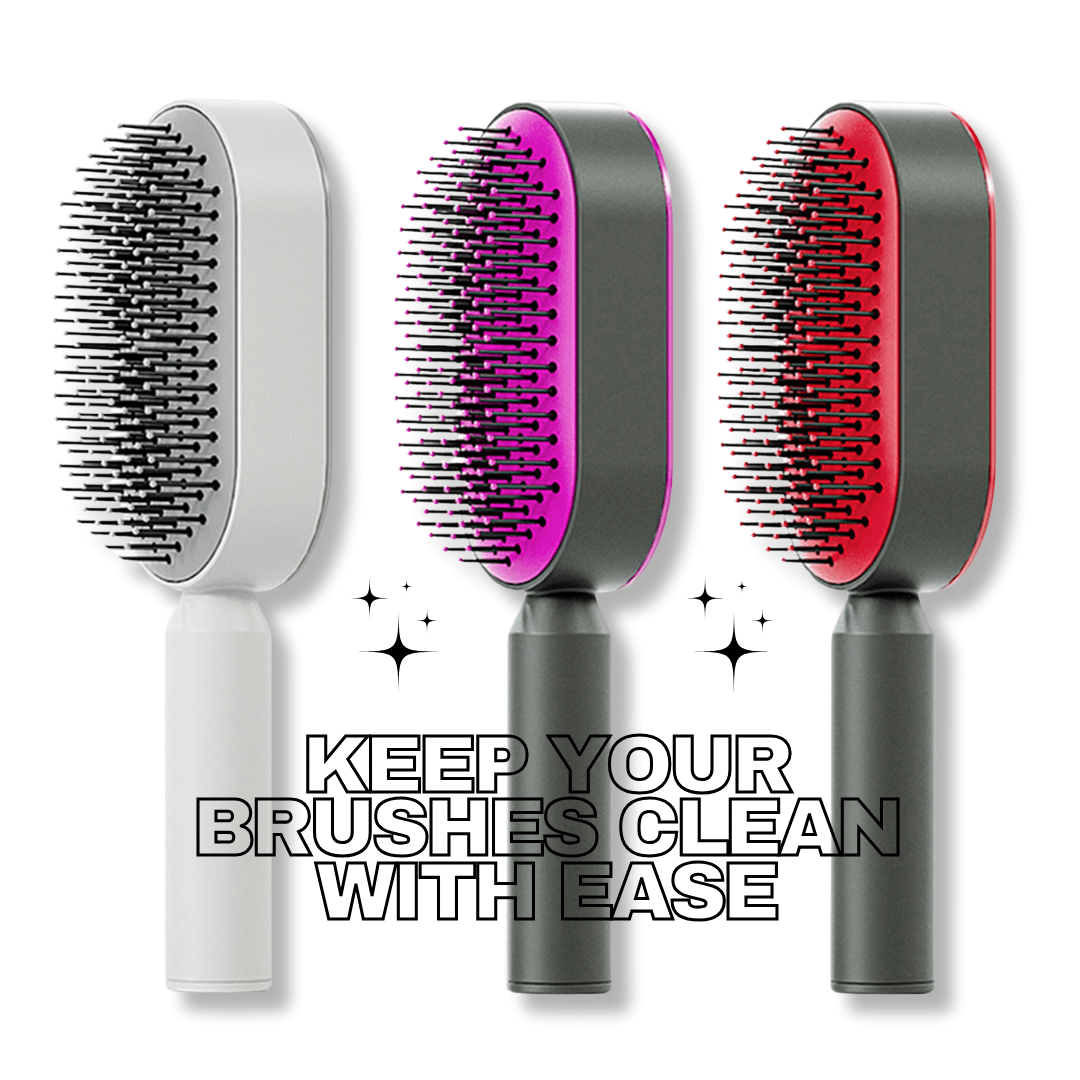 Lars Haircare Hair Brush Self-Cleaning Hair Brush