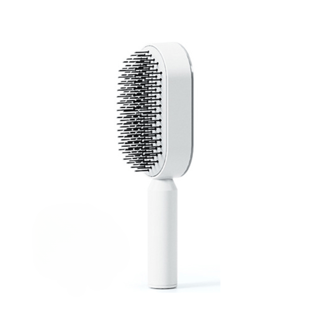 Lars Haircare Hair Brush White Self-Cleaning Hair Brush Self-Cleaning Hair Brush CJJT153827209IR