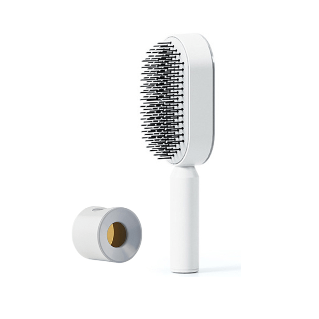 Lars Haircare Hair Brush White Self-Cleaning Set Self-Cleaning Hair Brush CJJT153827216PK