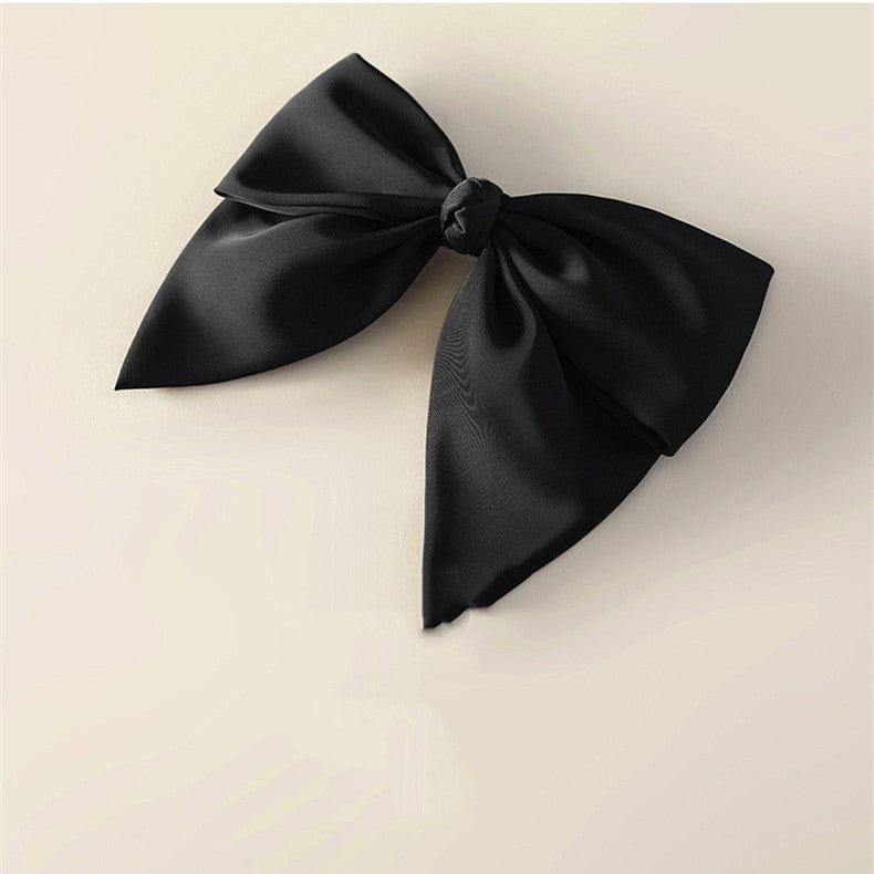 Lars Haircare Hair Clip Black Satin Bow Hair Clip CJJT174828501AZ