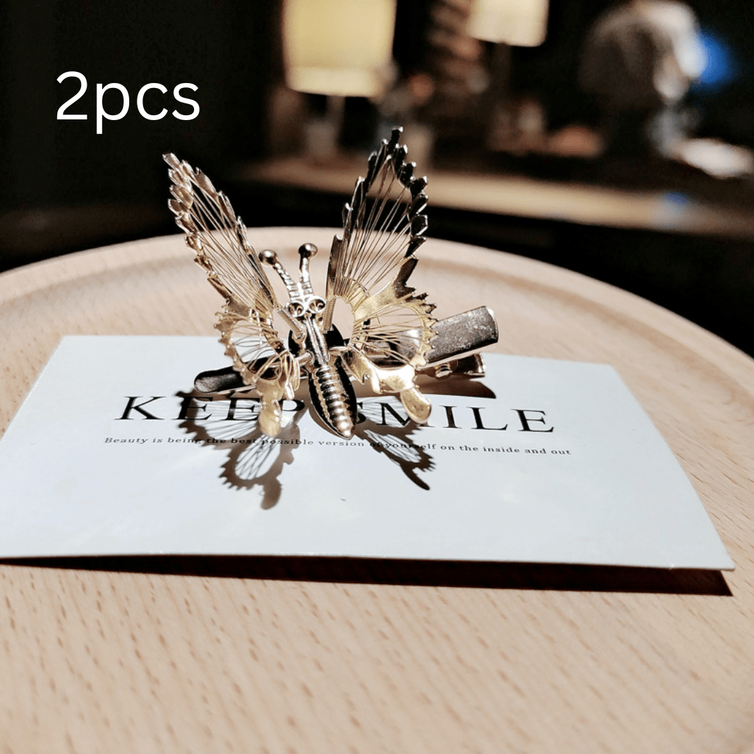 Lars Haircare Hair Clip Golden2pcs Moving Butterfly Hair Clip CJST110007503CX