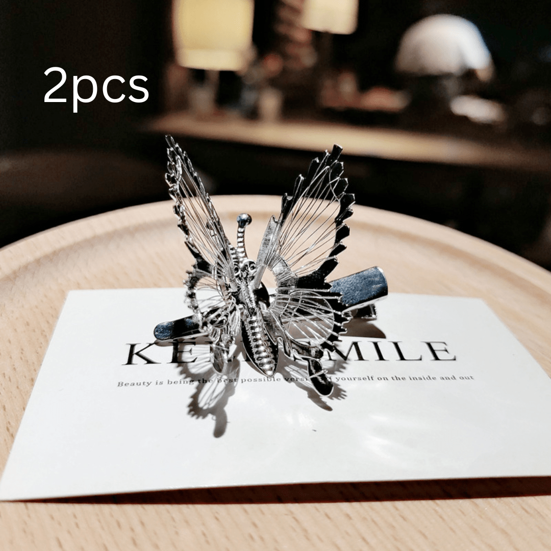 Lars Haircare Hair Clip Silver2pcs Moving Butterfly Hair Clip CJST110007505EV