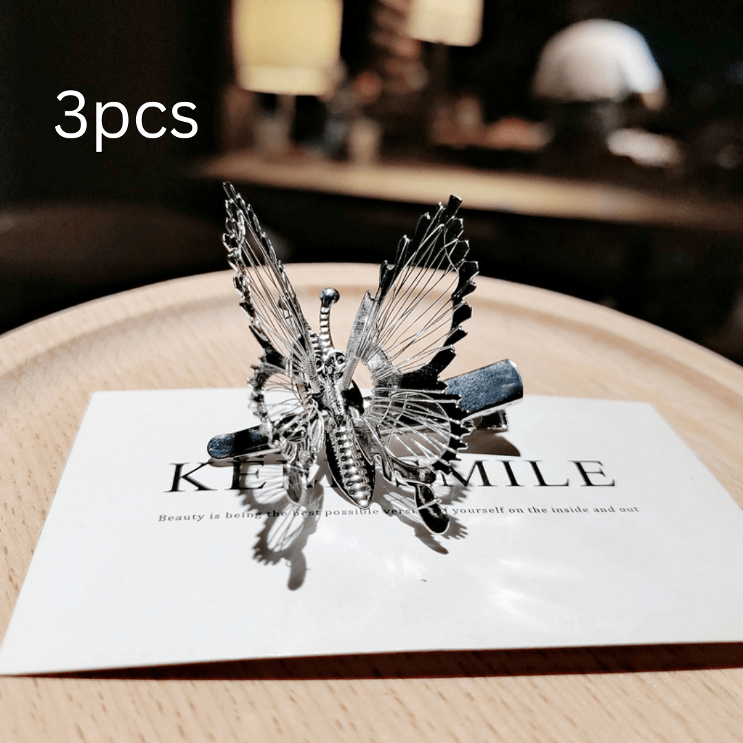 Lars Haircare Hair Clip Silver3pcs Moving Butterfly Hair Clip CJST110007506FU