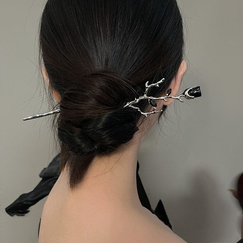 Lars Haircare Hair Stick Silver Rose Hairpin