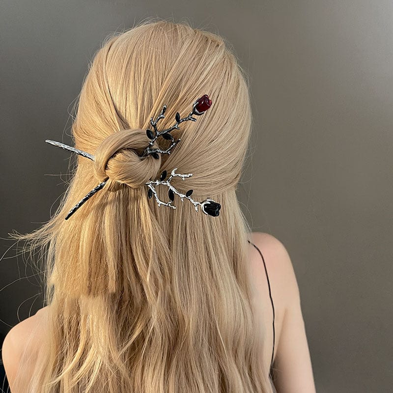 Lars Haircare Hair Stick Silver Rose Hairpin