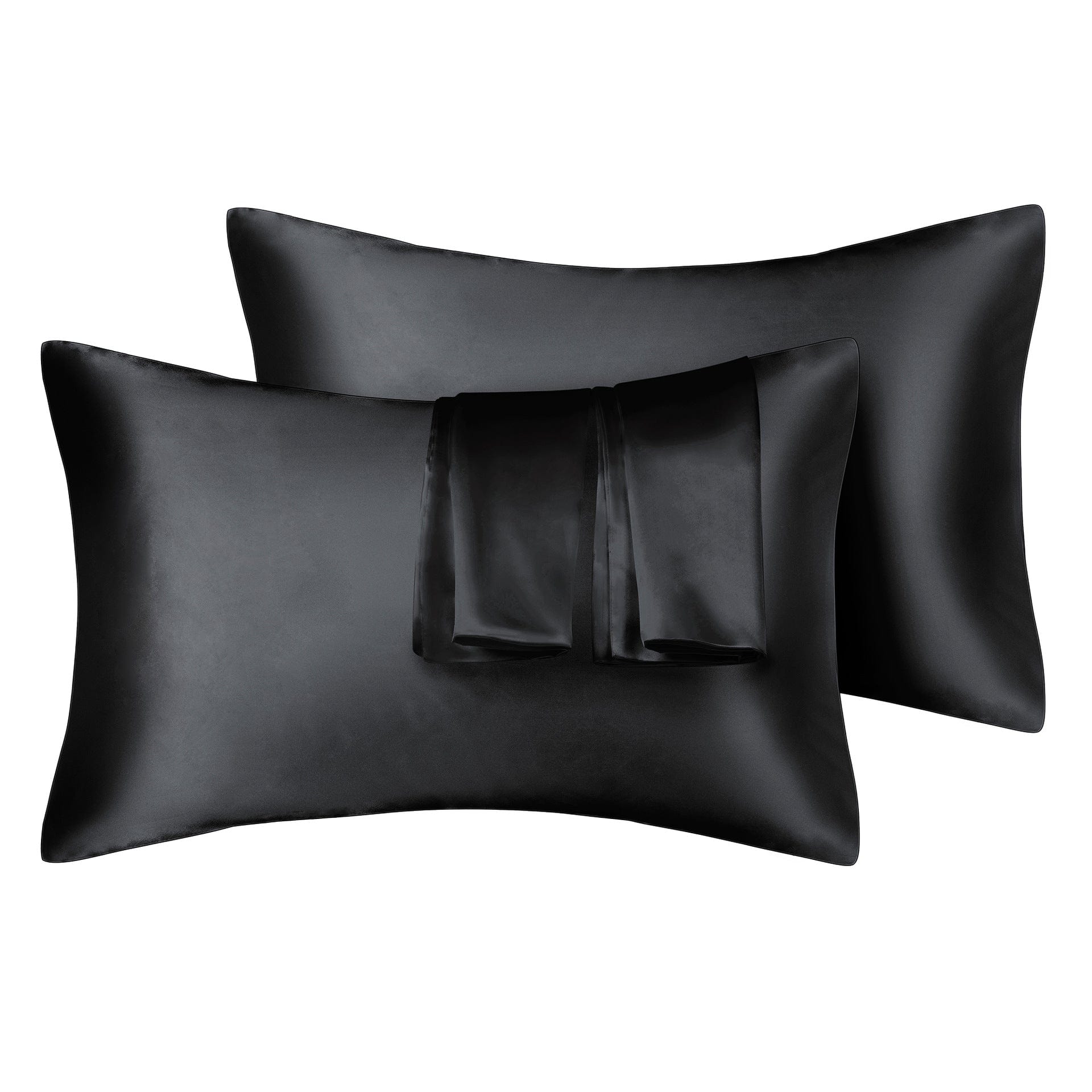 Lars Haircare Satin Pillowcase Black / King 20X36in Silky Satin Pillowcase Set CJCS138313340NM