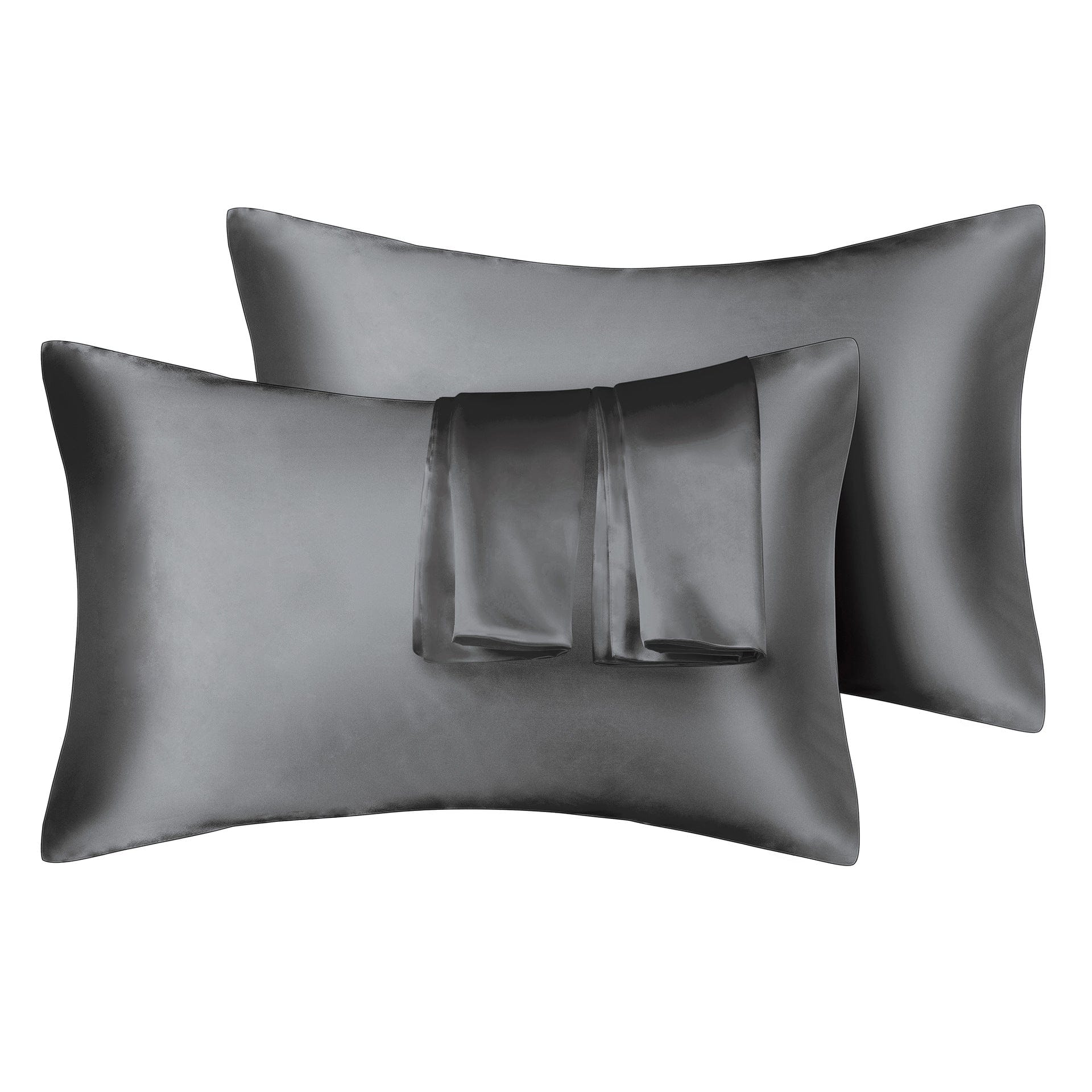 Lars Haircare Satin Pillowcase Dark Grey / King 20X36in Silky Satin Pillowcase Set CJCS138313315OL