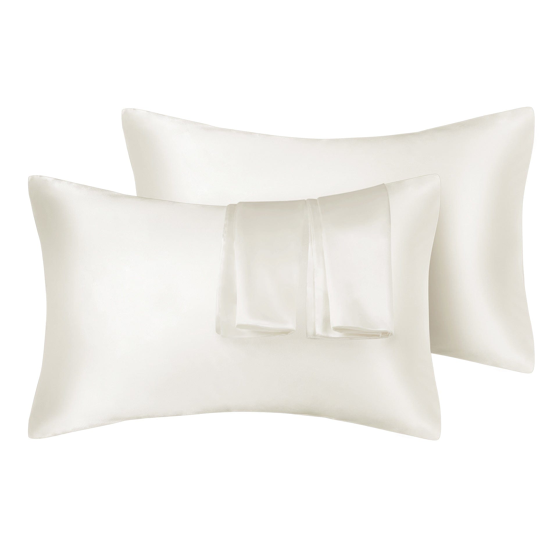 Lars Haircare Satin Pillowcase Ivory / King 20X36in Silky Satin Pillowcase Set CJCS138313321UF