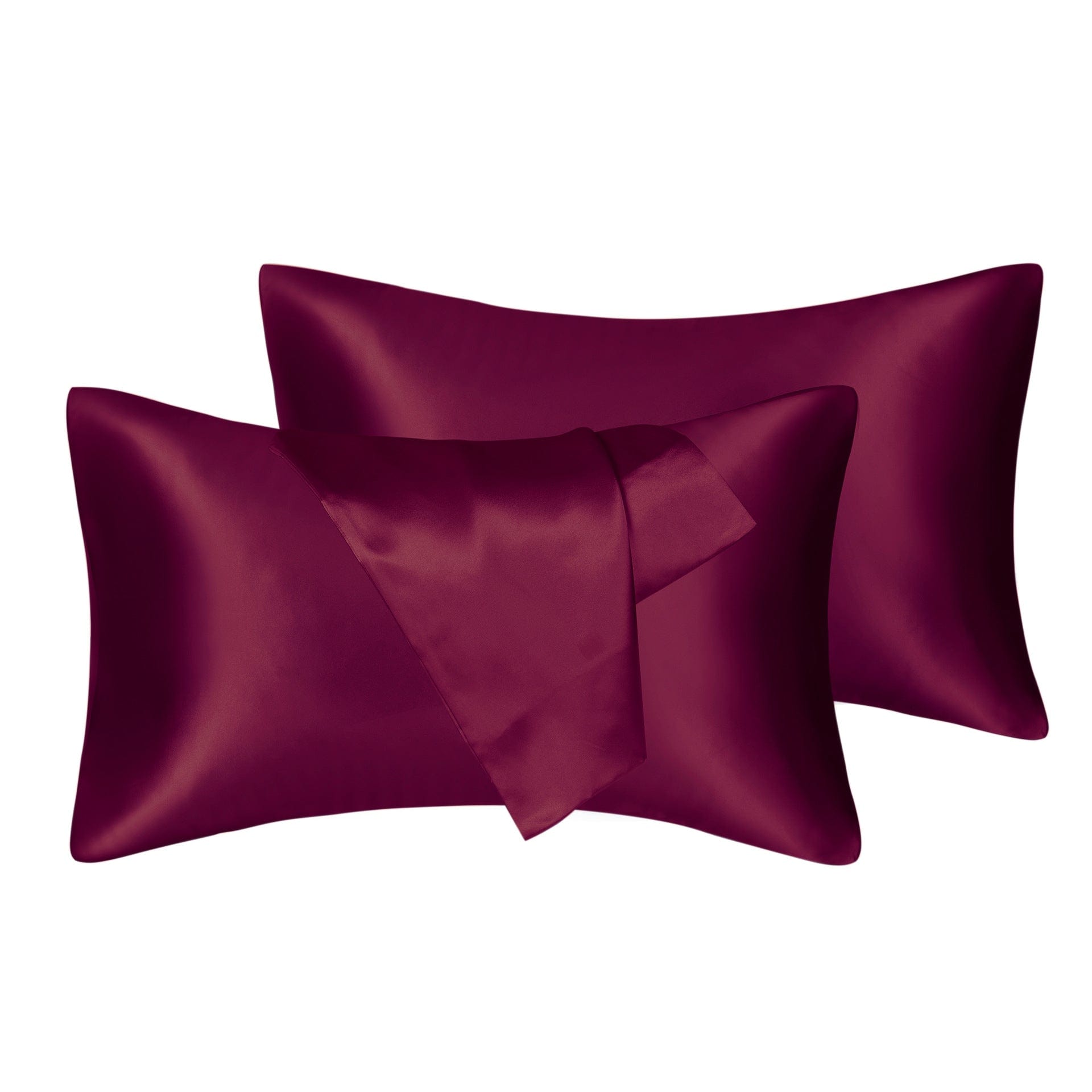 Lars Haircare Satin Pillowcase Wine Red / King 20X36in Silky Satin Pillowcase Set CJCS138313327AZ