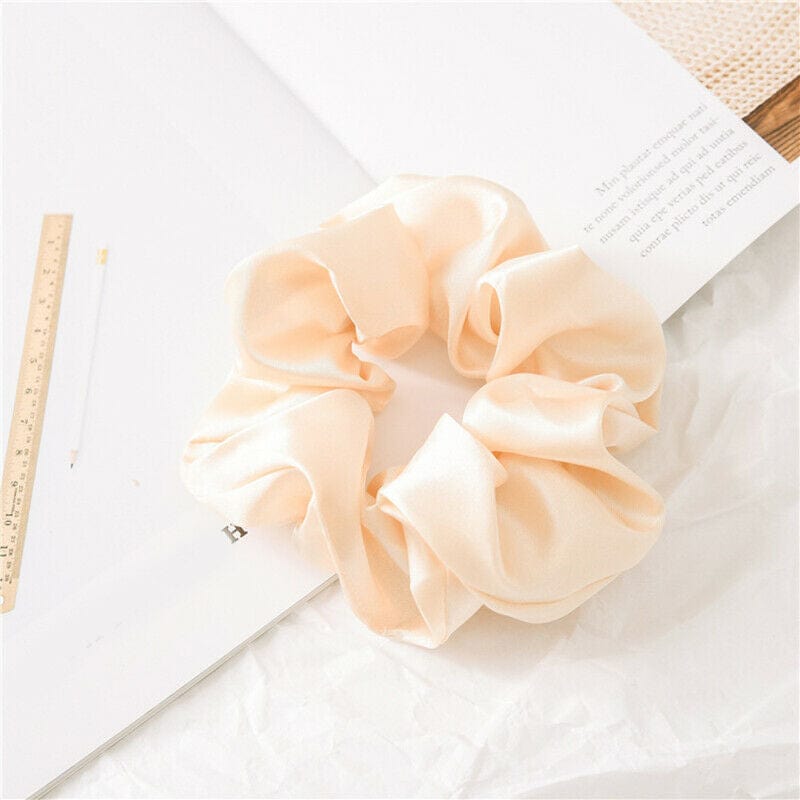 Lars Haircare Satin scrunchie Beige - Large Scrunchie Large Satin Scrunchies CJYD185371906FU