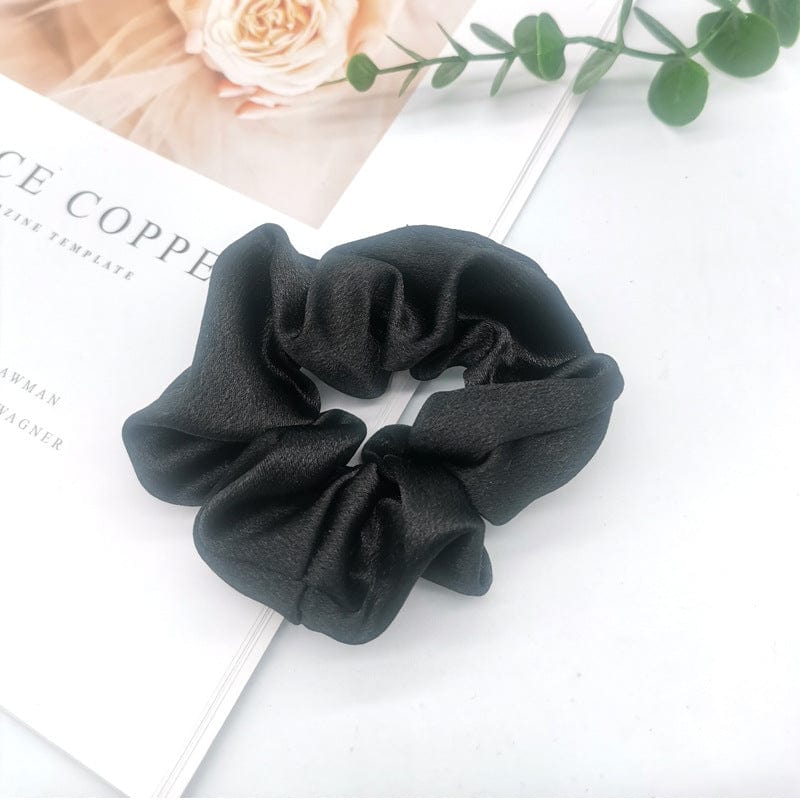 Lars Haircare Satin scrunchie Black Large Satin Scrunchies CJTF160574610JQ