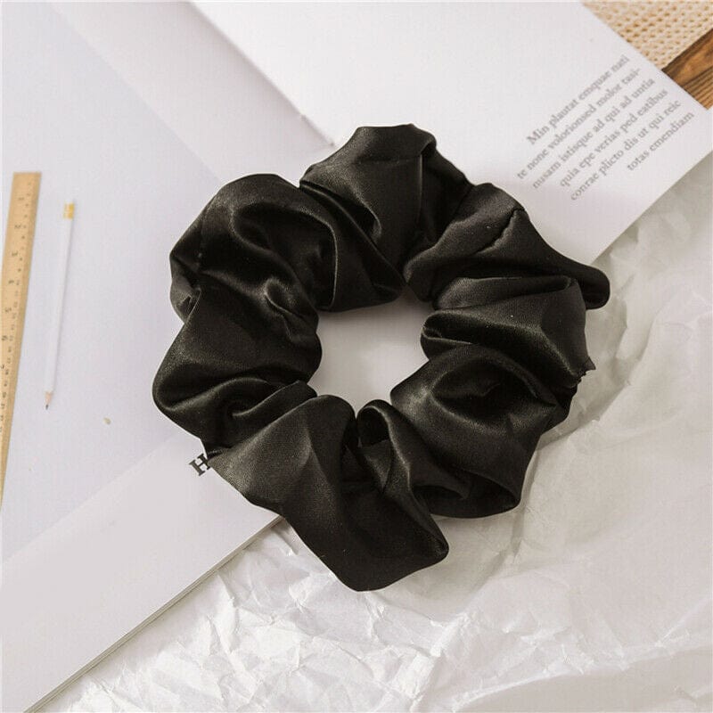 Lars Haircare Satin scrunchie Black - Large Scrunchie Large Satin Scrunchies CJYD185371901AZ