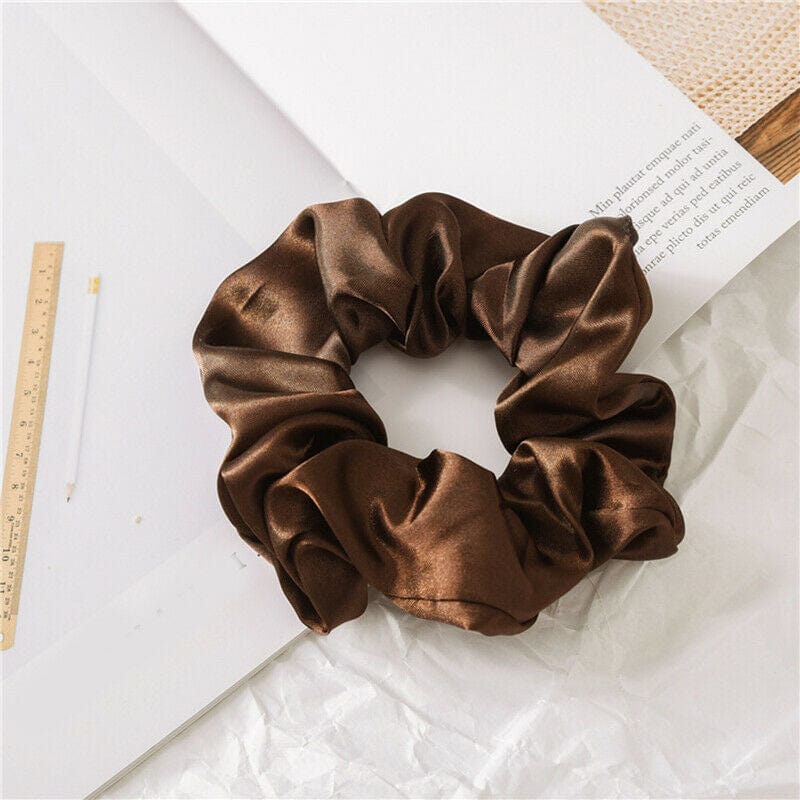 Lars Haircare Satin scrunchie Dark Coffee - Large Scrunchie Large Satin Scrunchies CJYD185371902BY