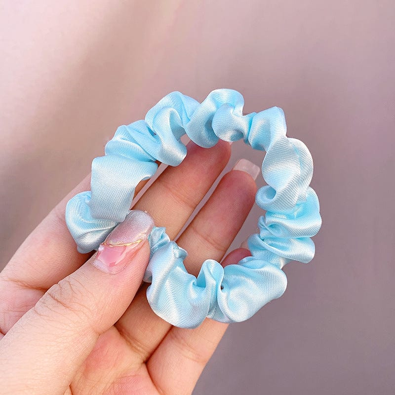 Lars Haircare Satin scrunchie Light Blue - Skinny Scrunchie Large Satin Scrunchies CJYD185371917QJ