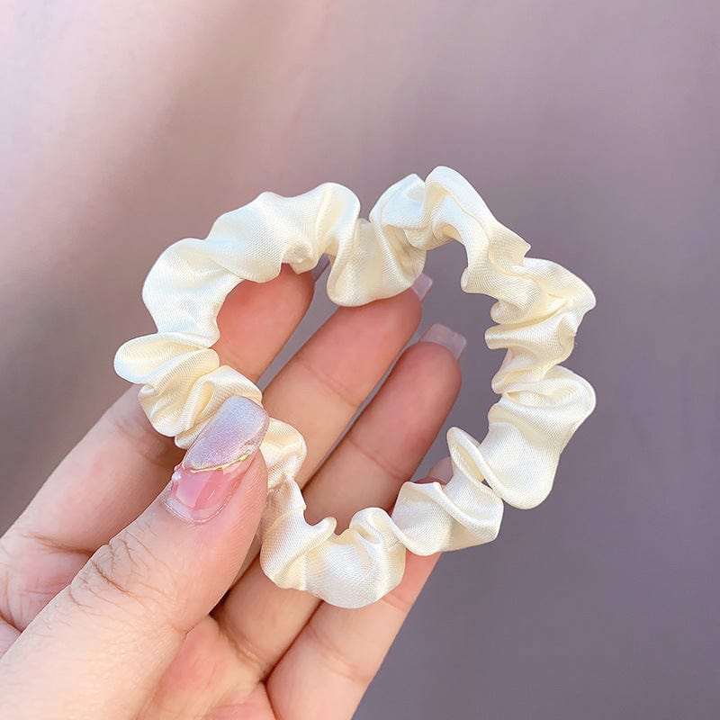 Lars Haircare Satin scrunchie Milky White - Skinny Scrunchie Large Satin Scrunchies CJYD185371907GT