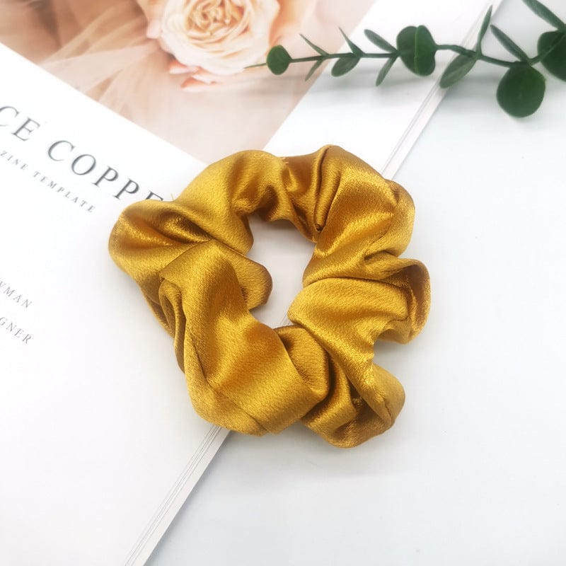 Lars Haircare Satin scrunchie Yellow Large Satin Scrunchies CJTF160574602BY