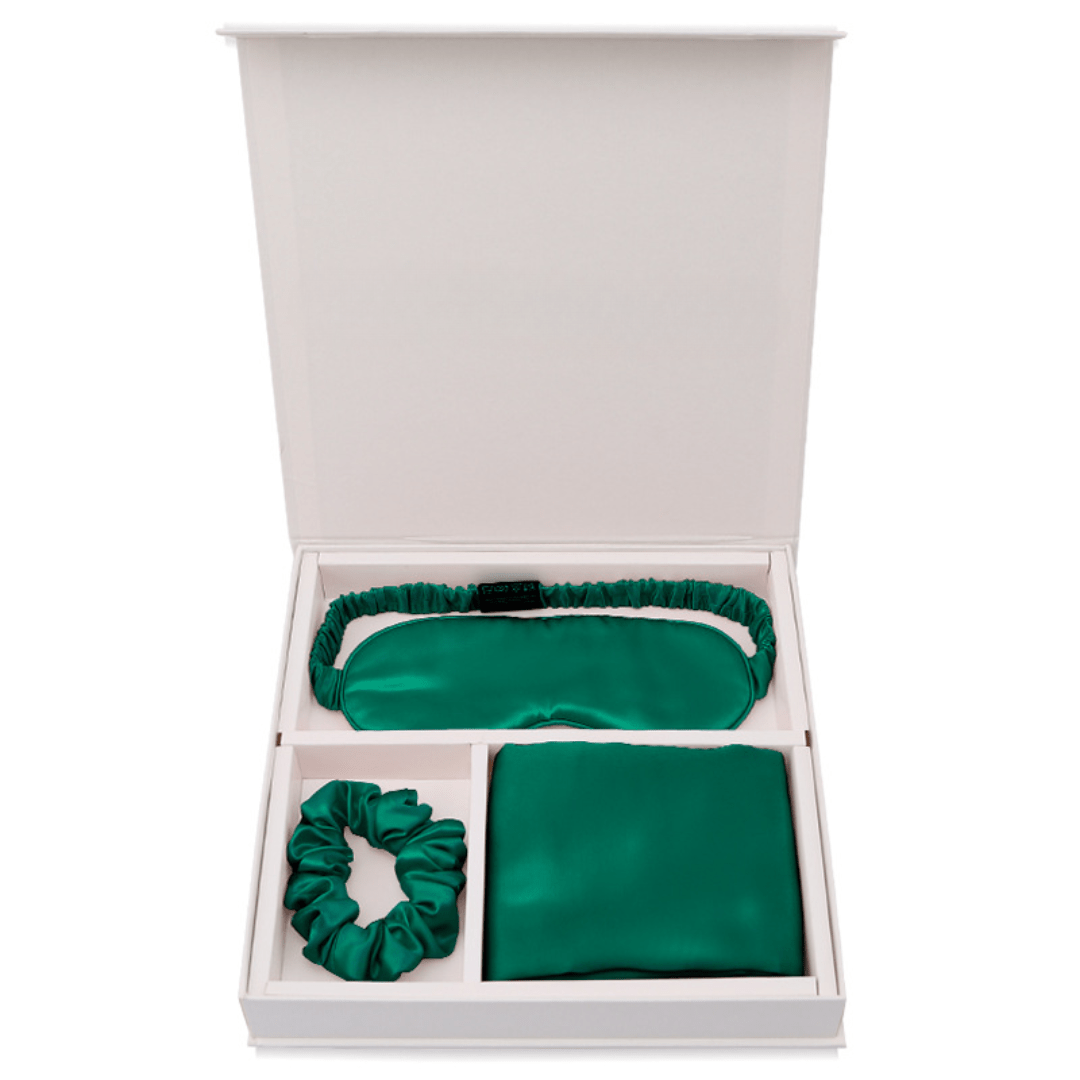 Lars Haircare Silk Gift Set Dark green / 3pieces set Pure Silk Night-time Set CJCS127964002BY