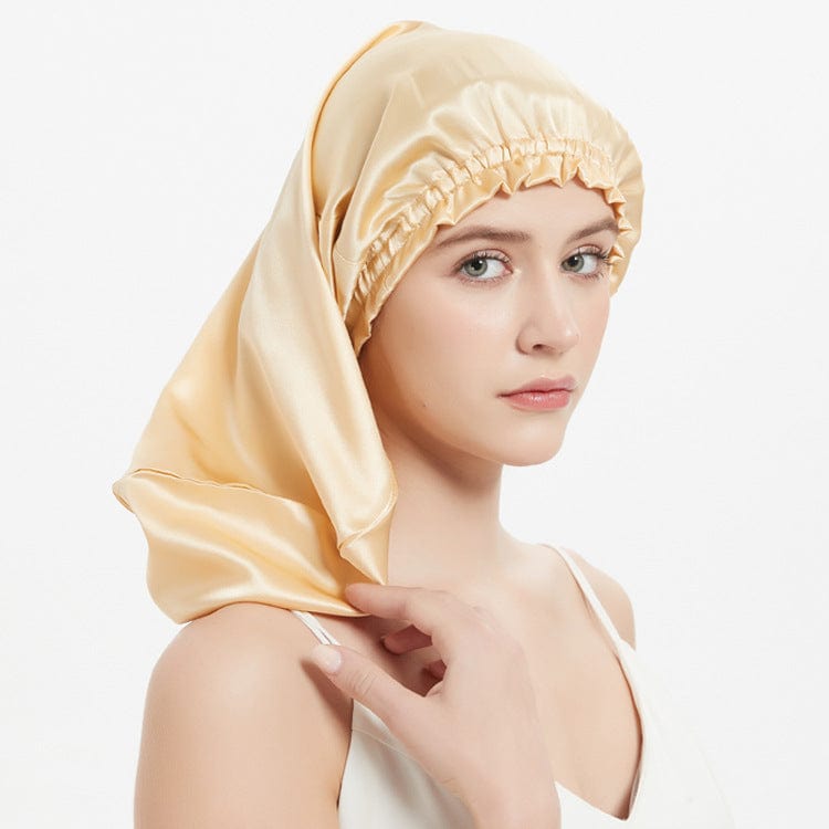 Lars Haircare Silk Hair Bonnet Champagne Silkify Pure Mulberry Silk Long Hair Bonnet CJYD180954214NM