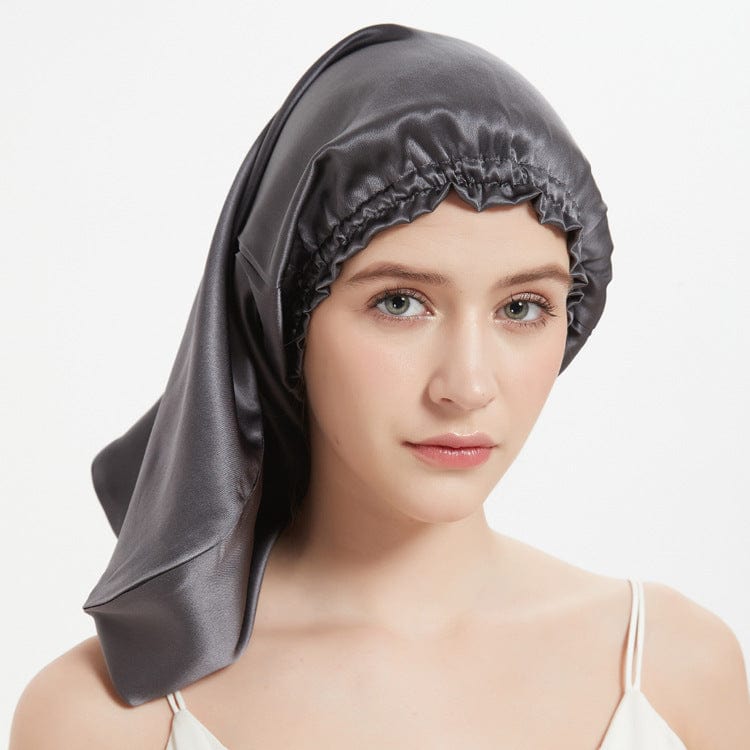 Lars Haircare Silk Hair Bonnet Dark Gray Silkify Pure Mulberry Silk Long Hair Bonnet CJYD180954216PK